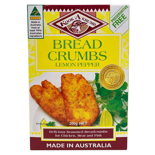 Kook A Krumb Lemon Pepper Bread Crumbs 200g