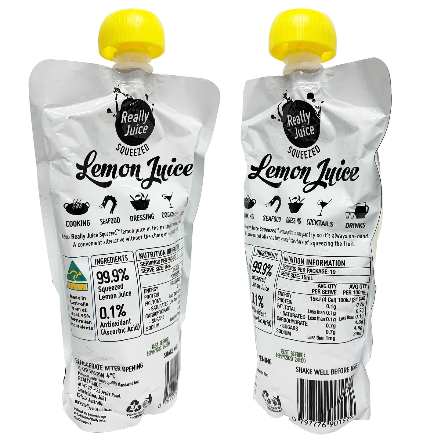 Really Juice Squeezed Lemon Juice 285ml