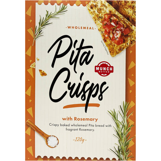 Munch Better - Wholemeal Pita Crisps with Rosemary | Harris Farm Online