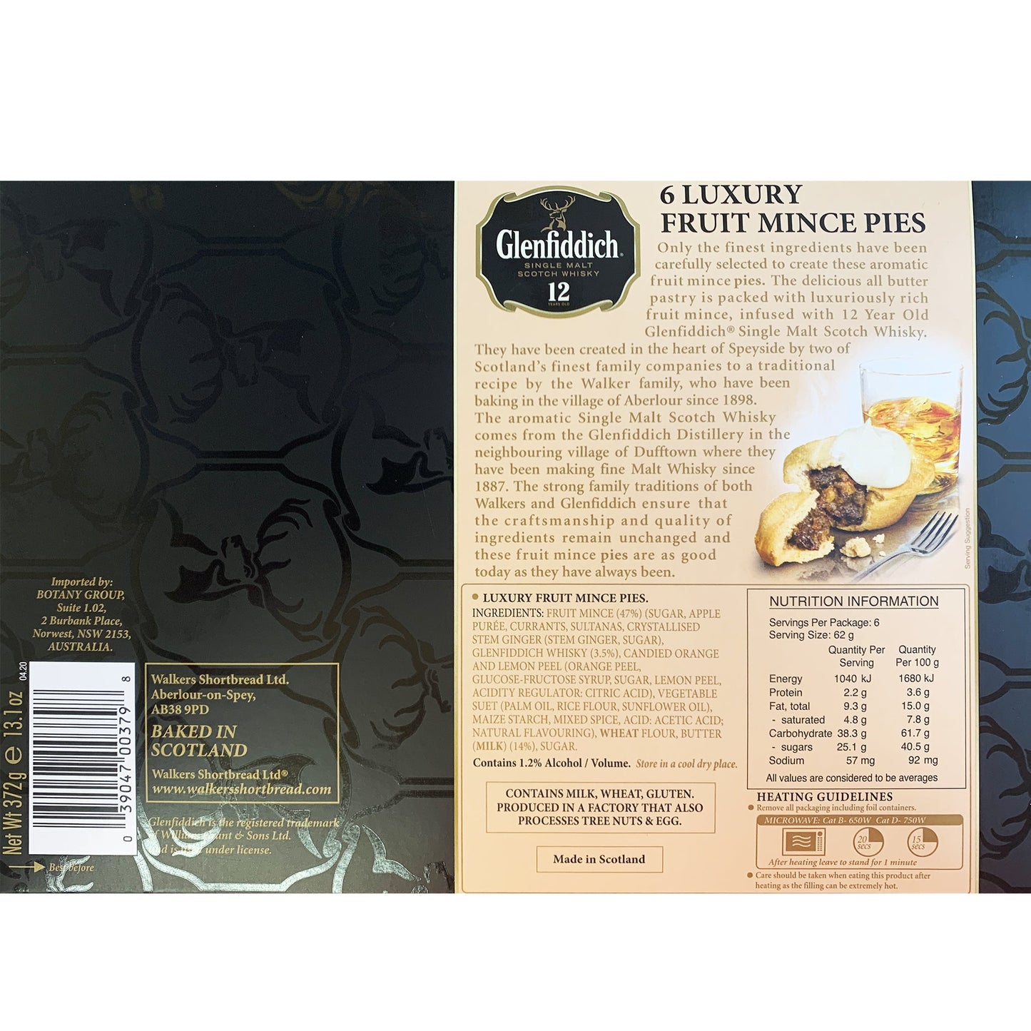 Walkers Glenfiddich Luxury Fruit Mince Pies 372g