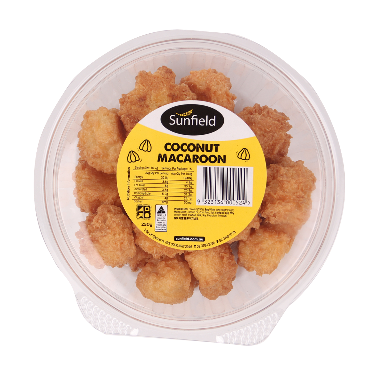 Sunfield Coconut Macaroon 280g