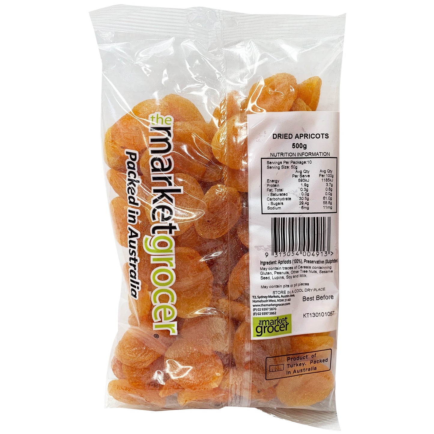 The Market Grocer Apricots Dried 500g