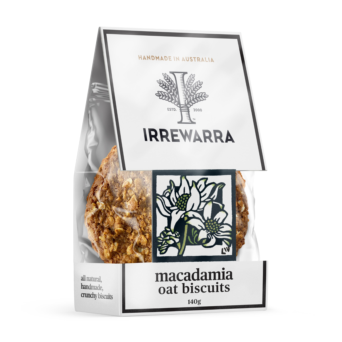 Irrewarra Macadamia Oat Biscuit 140g