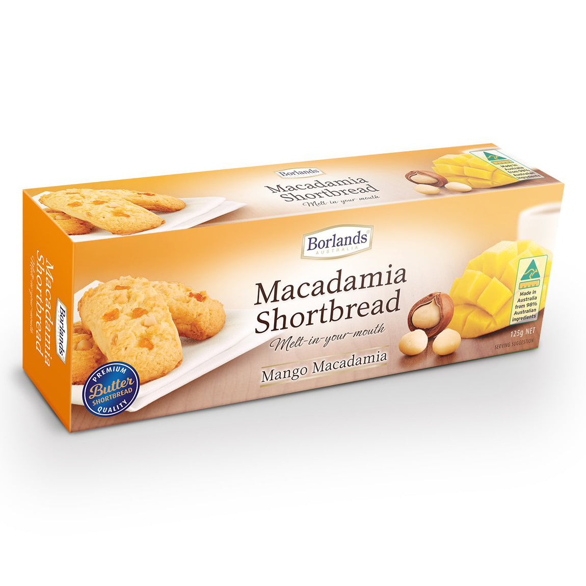 Borlands Mango Macadamia Shortbread | Harris Farm Online