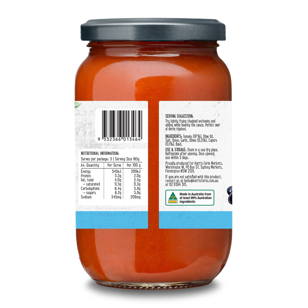 Harris Farm Puttanesca Pasta Sauce 500g | Harris Farm Online