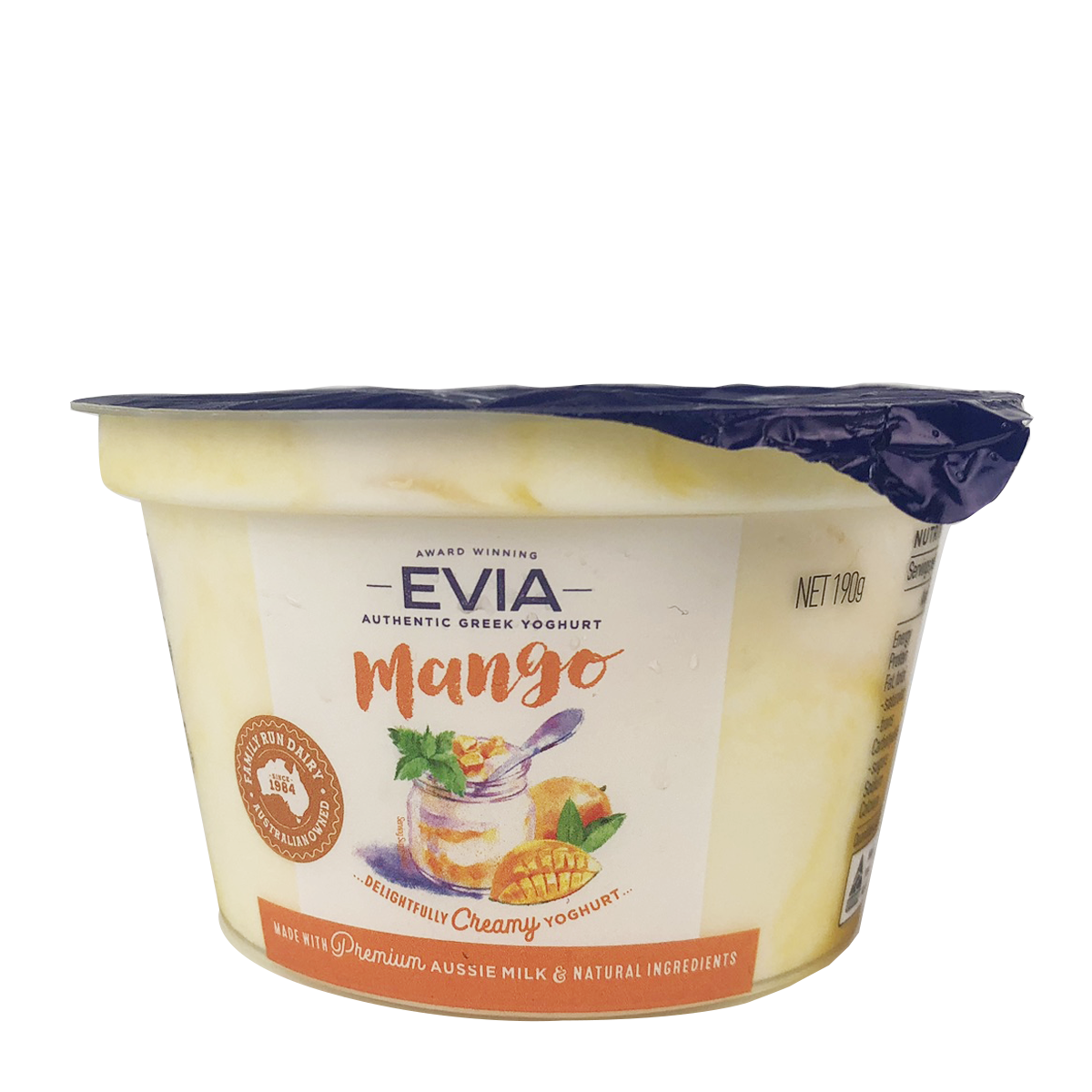 Evia Mango Greek Yoghurt Pods 190g