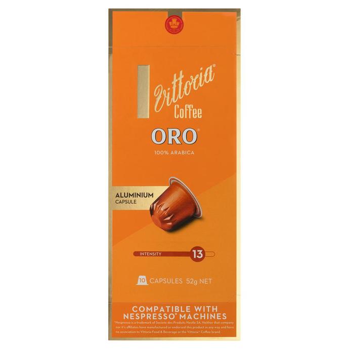 Vittoria Oro Nespresso Compatible Coffee 10 Capsules | Harris Farm Online