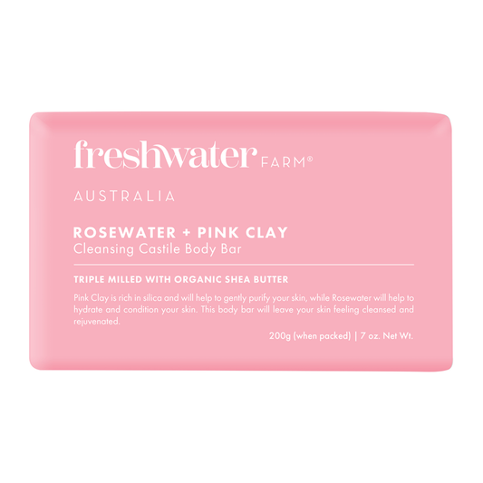 Freshwater Farm Rosewater and Pink Clay Soap 200g