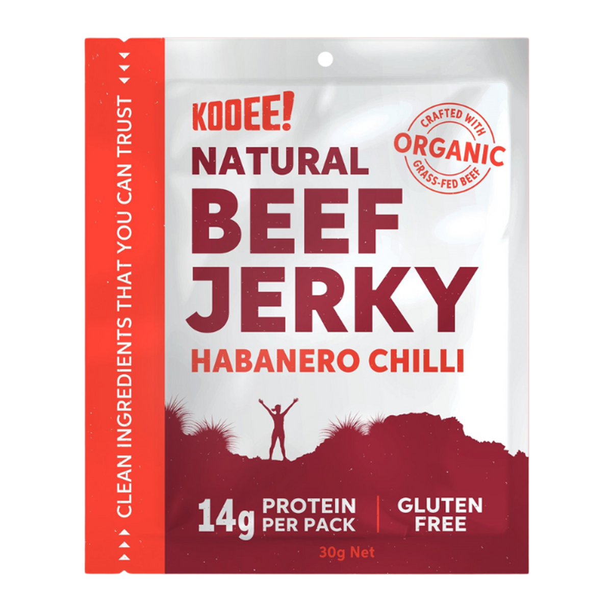 Kooee Grass Fed Beef Jerky Habanero Chilli 30g