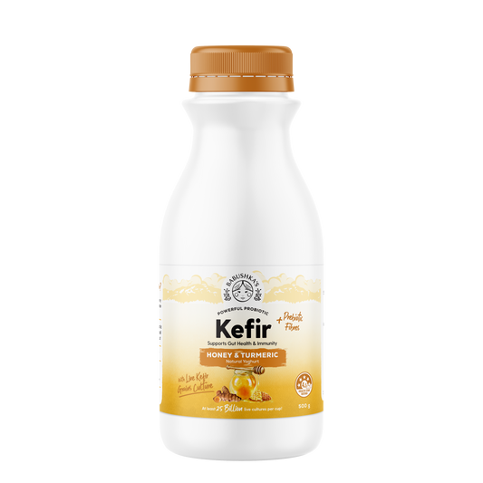 Babushka's Probiotic Kefir Natural Yoghurt Honey and Turmeric 500g