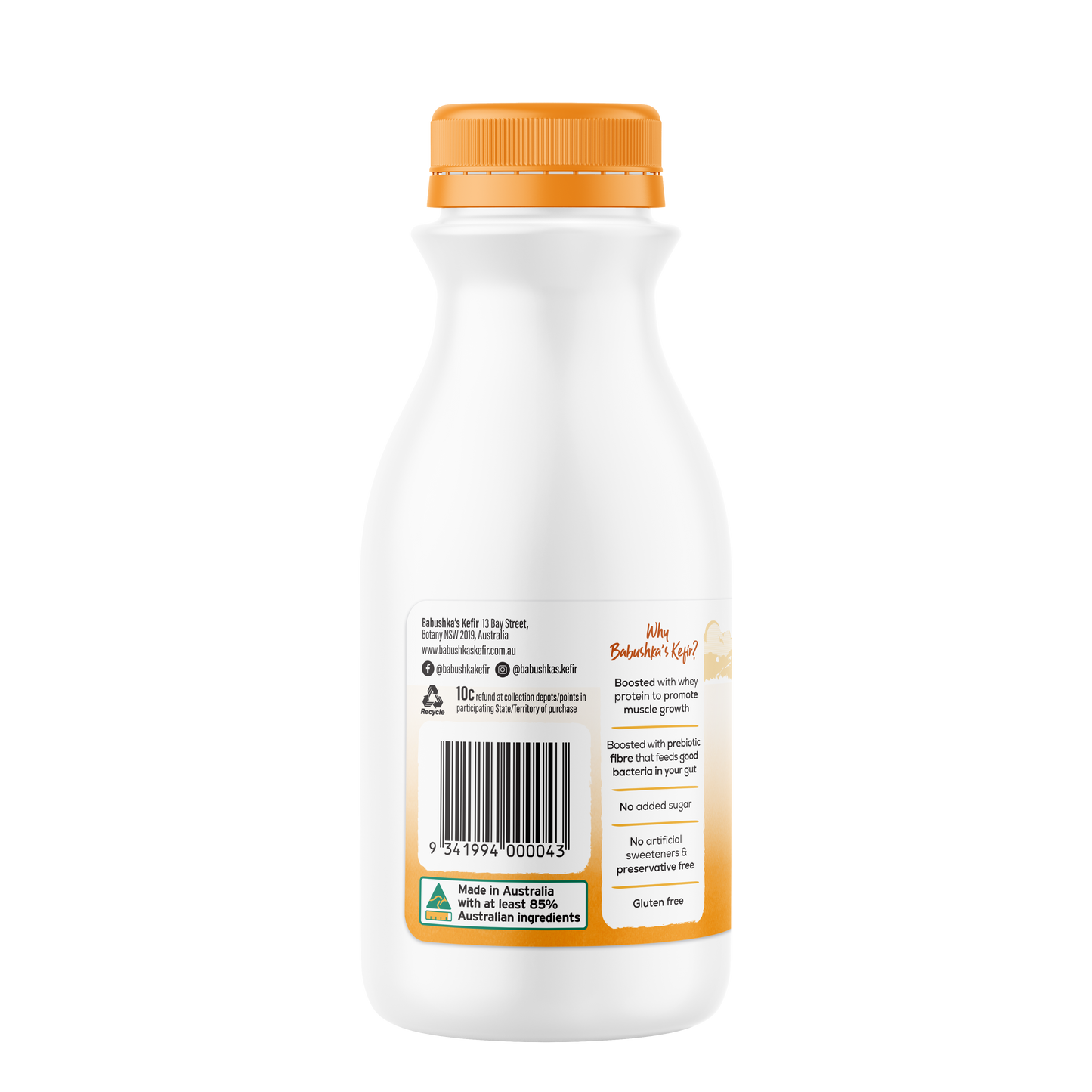 Babushka's Probiotic Kefir Natural Yoghurt Mango 500g