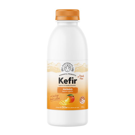 Babushka's Probiotic Kefir Natural Yoghurt  Mango 750g