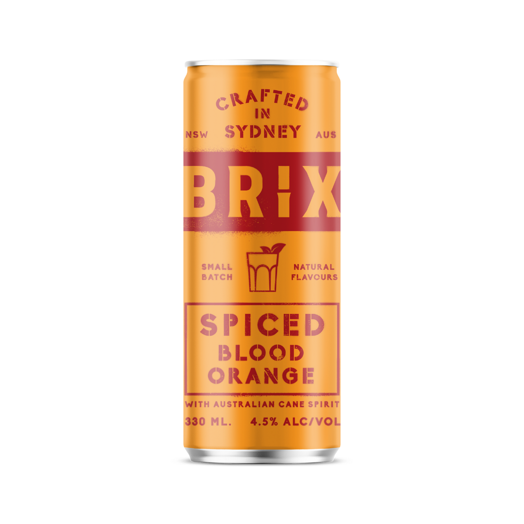 Brix Spiced Blood Orange Sparkling Can 330ml