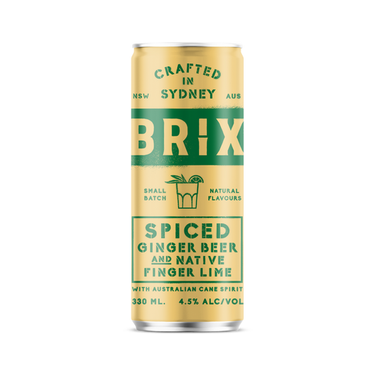 Brix Ginger Beer & Native Finger Lime Sparkling Can 330ml