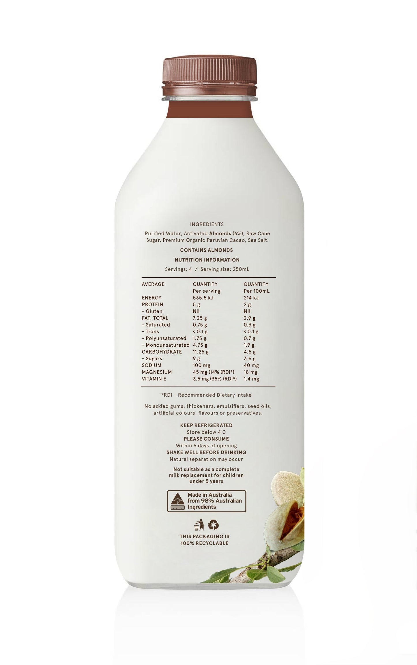 Mandole Orchard Almond Milk Chocolate 1L