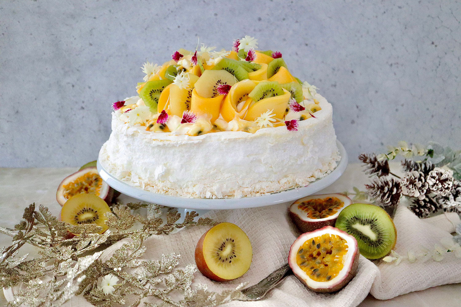 Summer Fruits Pavlova - with Passion Fruit Yoghurt and Cream | Harris Farm Online