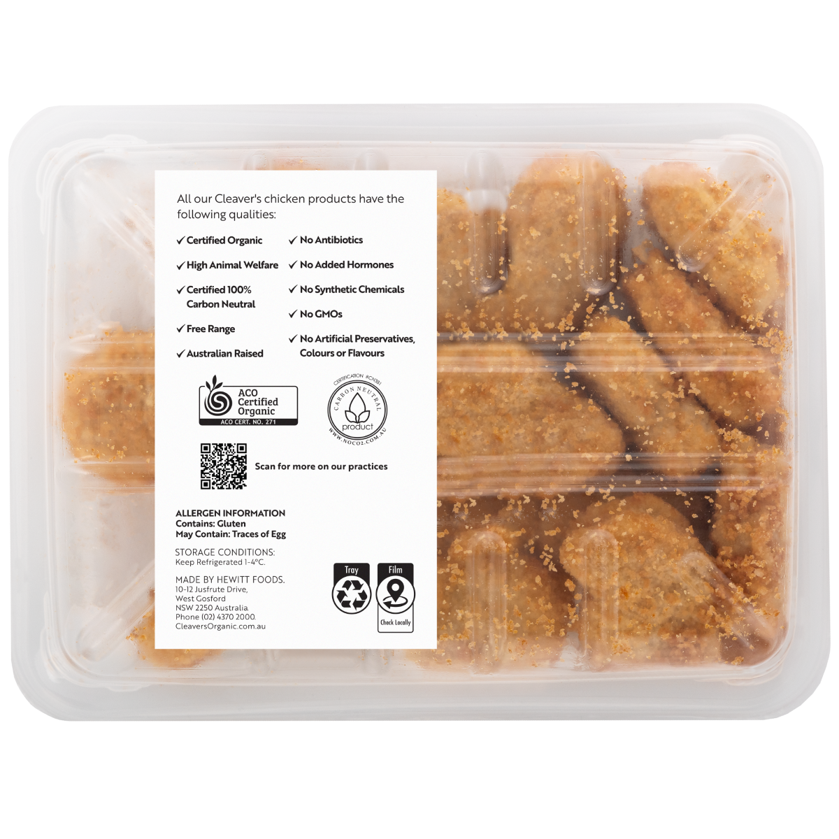 Cleaver's Organic Free Range Chicken Nuggets 300g