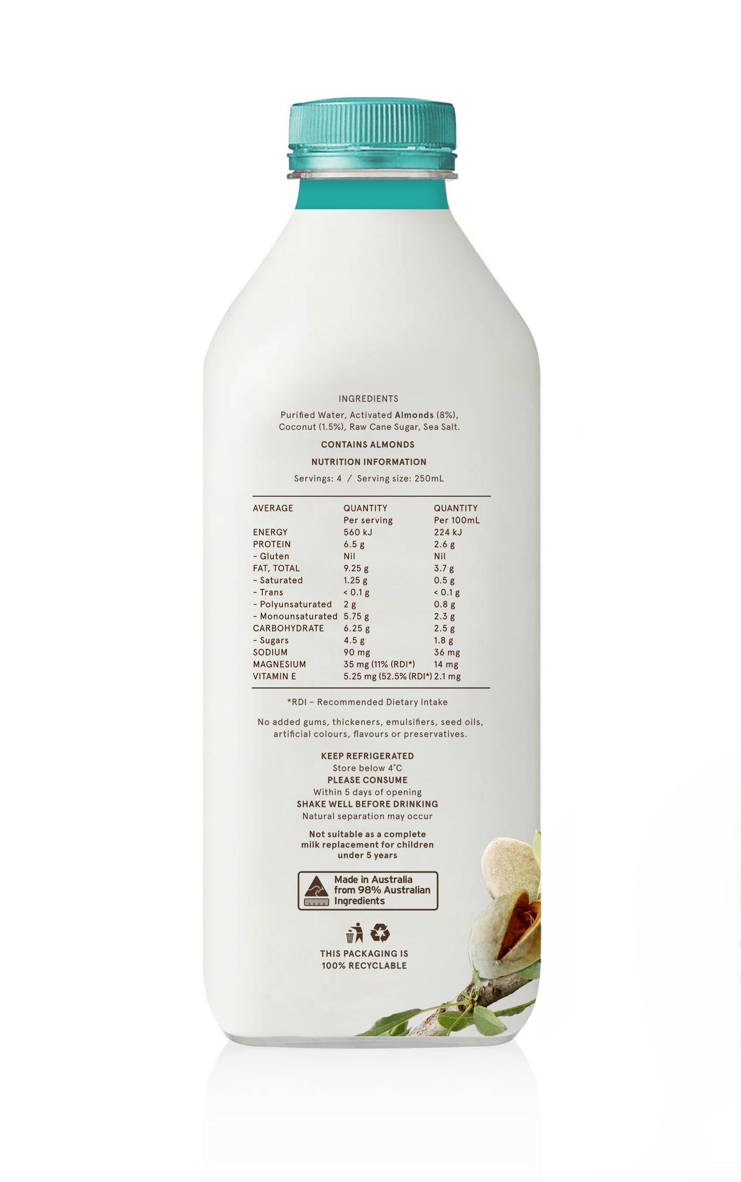 Mandole Orchard Almond Milk Coconut 1L