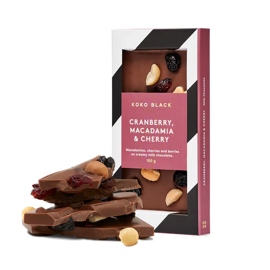 Koko Black Cranberry Macadamia and Cherry Block 80g