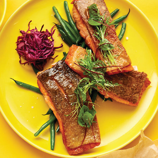 Crispy Skin Salmon - with Corn Puree | Harris Farm Online