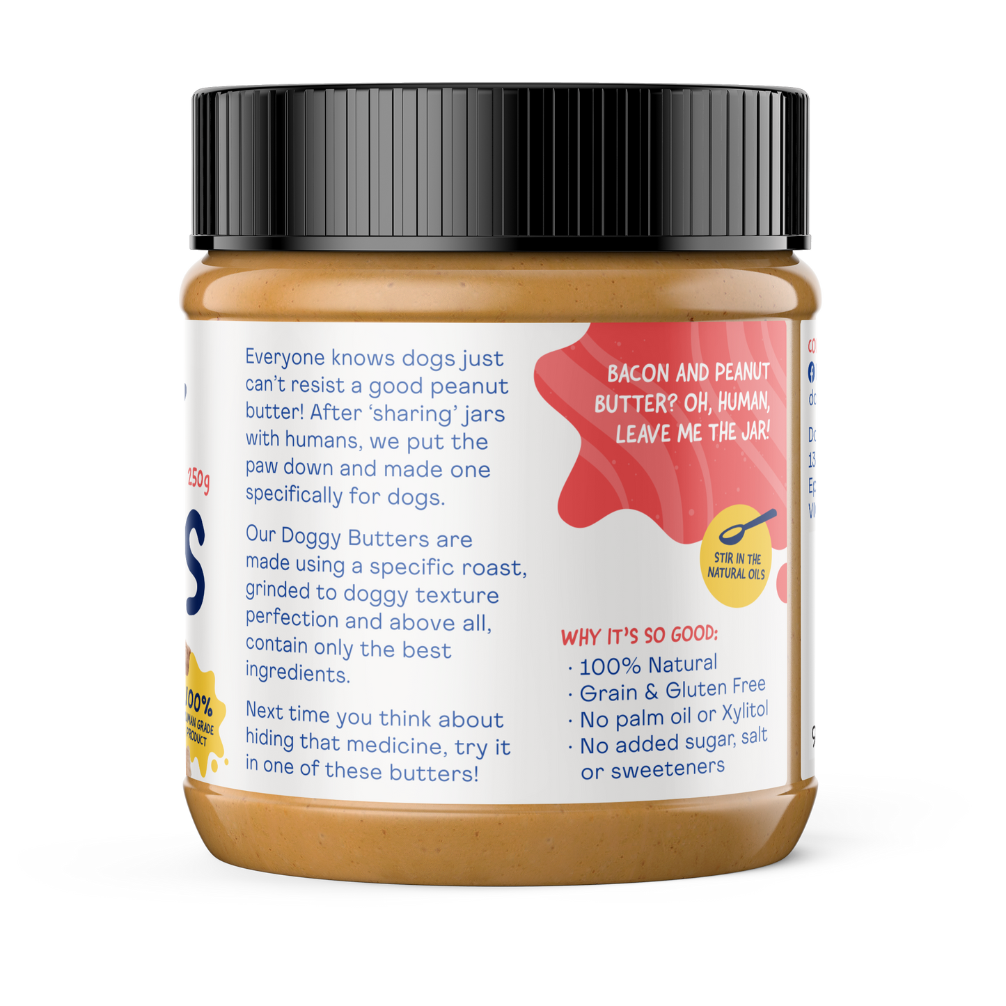 Doggylicious Barkin Bacon Doggy Butter 250g