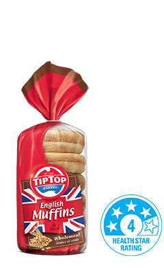 Tip Top English Muffins Wholemeal x6 400g