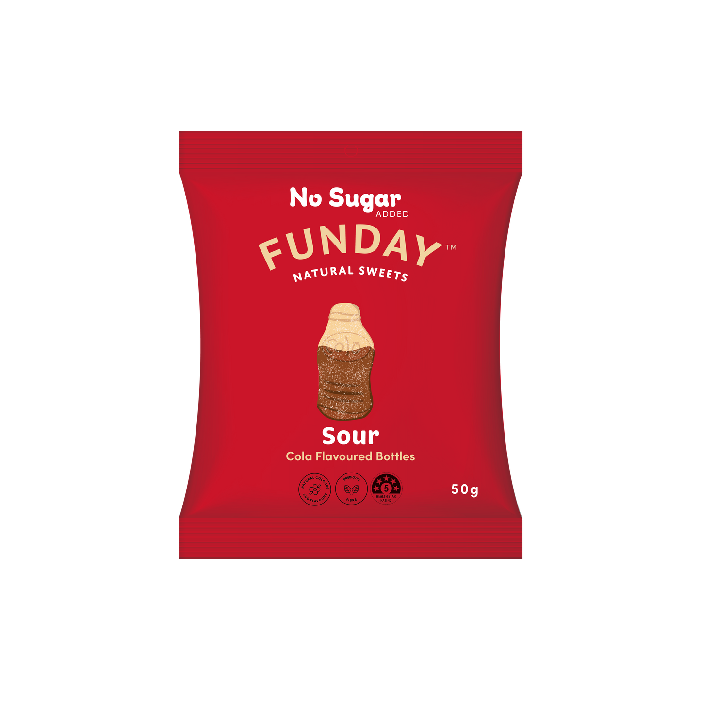 Funday Sour Cola Gummy Bottes 50g