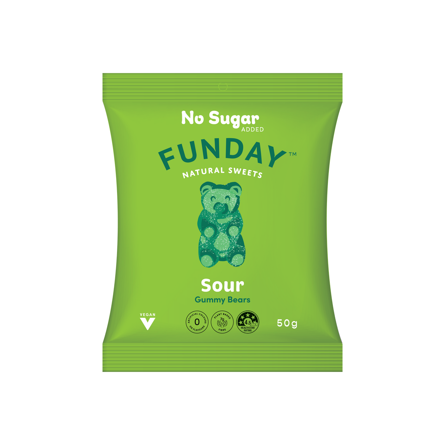 Funday Sour Vegan Gummy Bears 50g