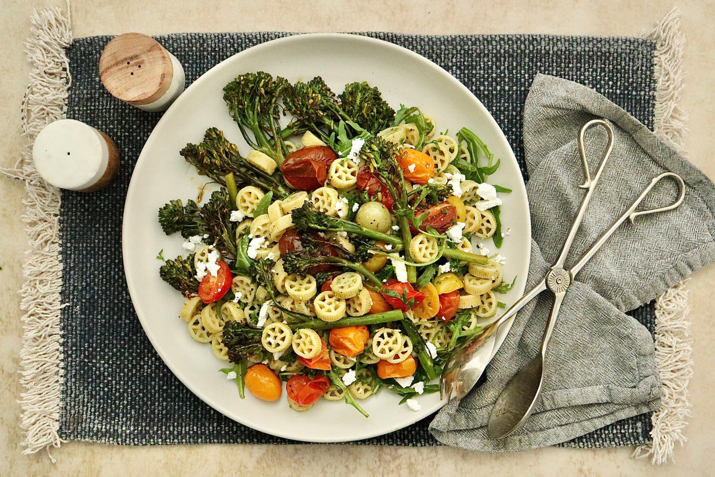 Rotolle Pasta - with Roasted Tomatoes and Broccolini