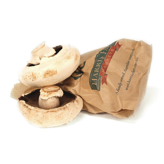 Mushrooms Flat (min 400g loose) , S12S-Veg - HFM, Harris Farm Markets
