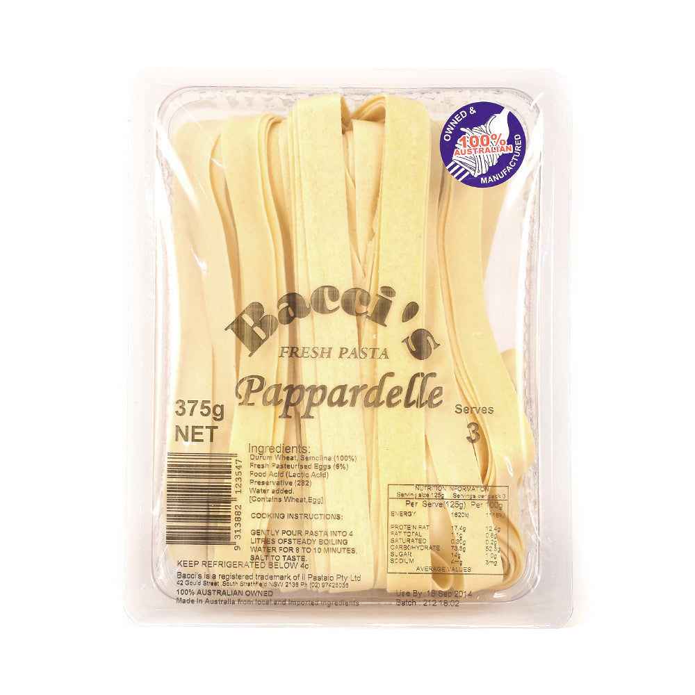 Bacci's Fresh Plain Pappardelle | Harris Farm Online