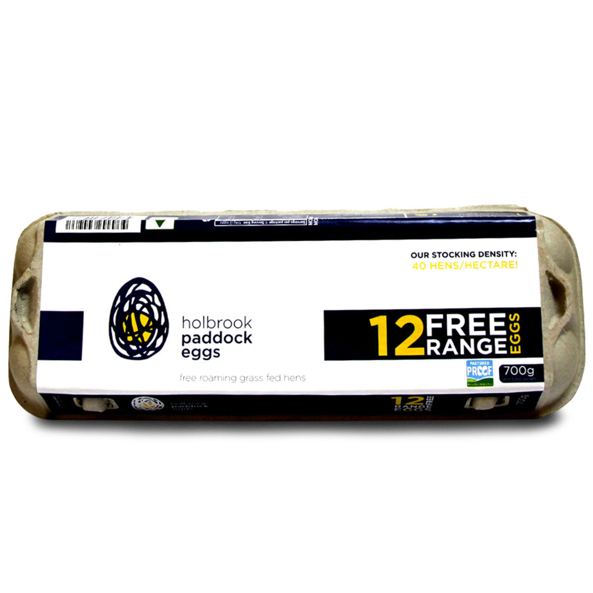 Holbrook Paddock Eggs Free Range Eggs x12 700g