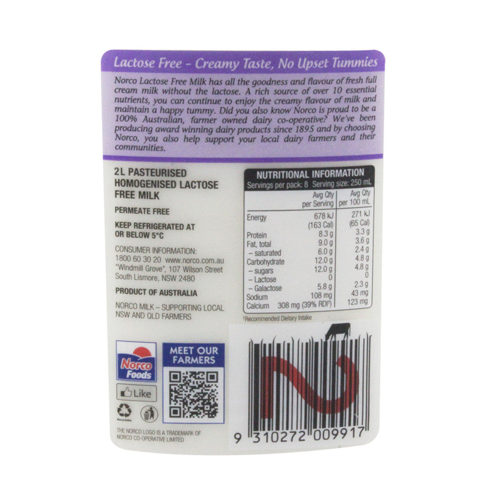 Norco Full Cream Lactose Free Milk | Harris Farm Online