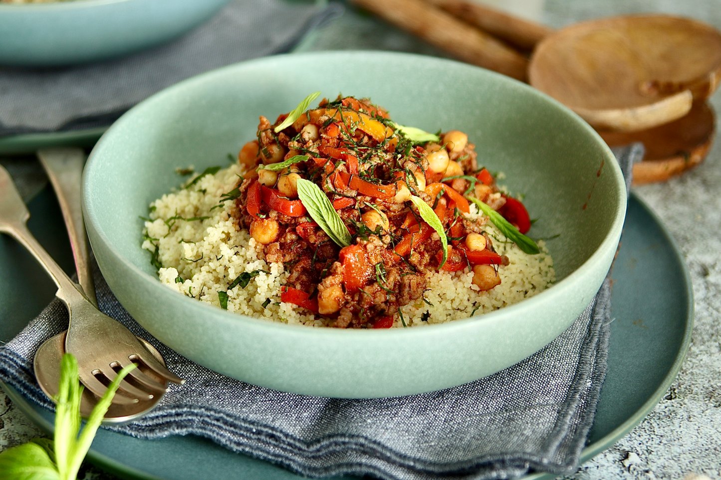 Organic Middle Eastern Beef and Chickpea Bowl