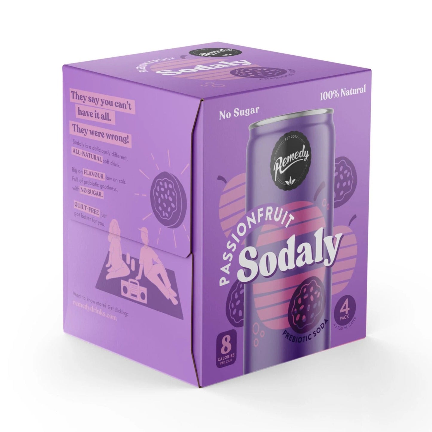 Remedy Sodaly Passionfruit 4x250mL