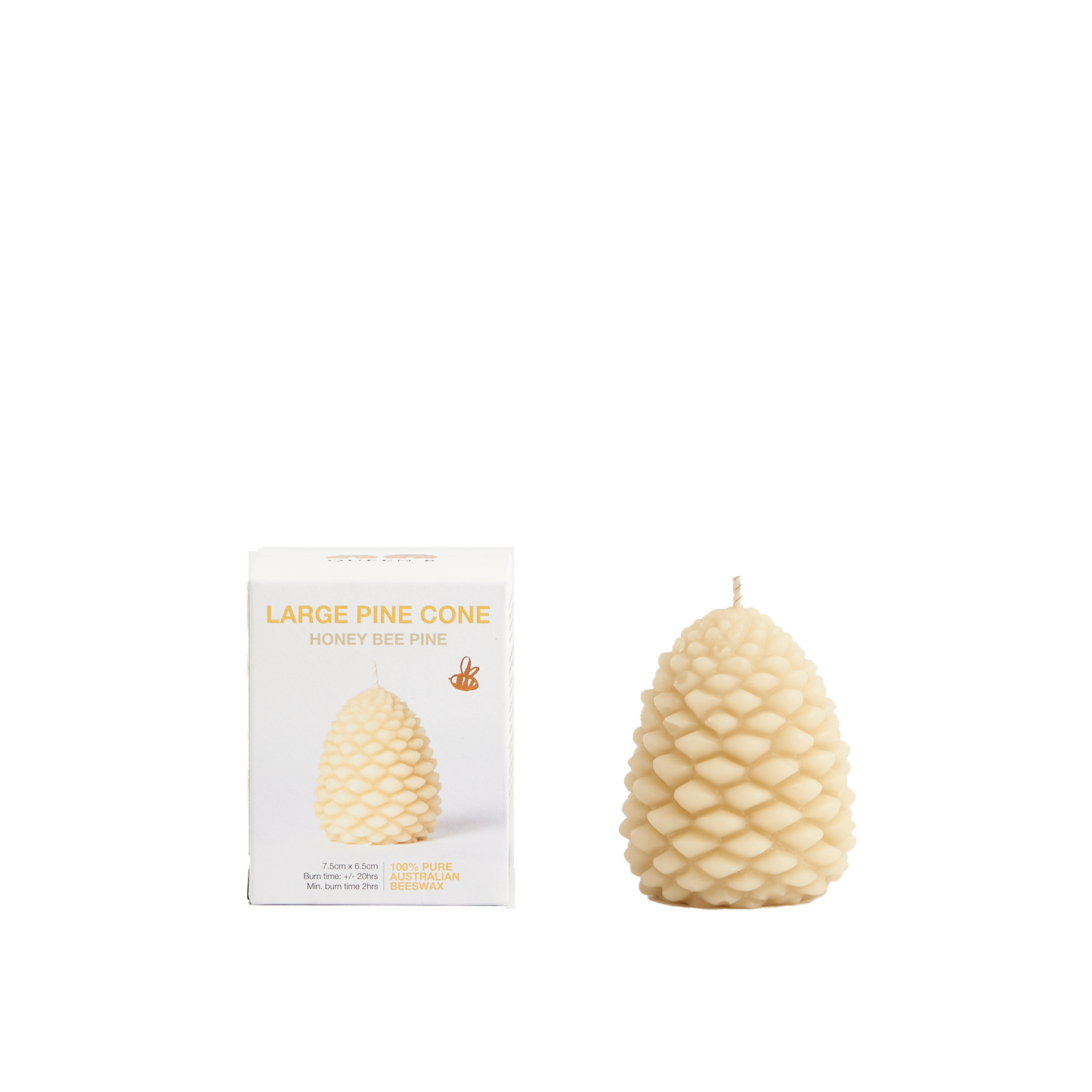 Queen B Large Pine Cone Candle each