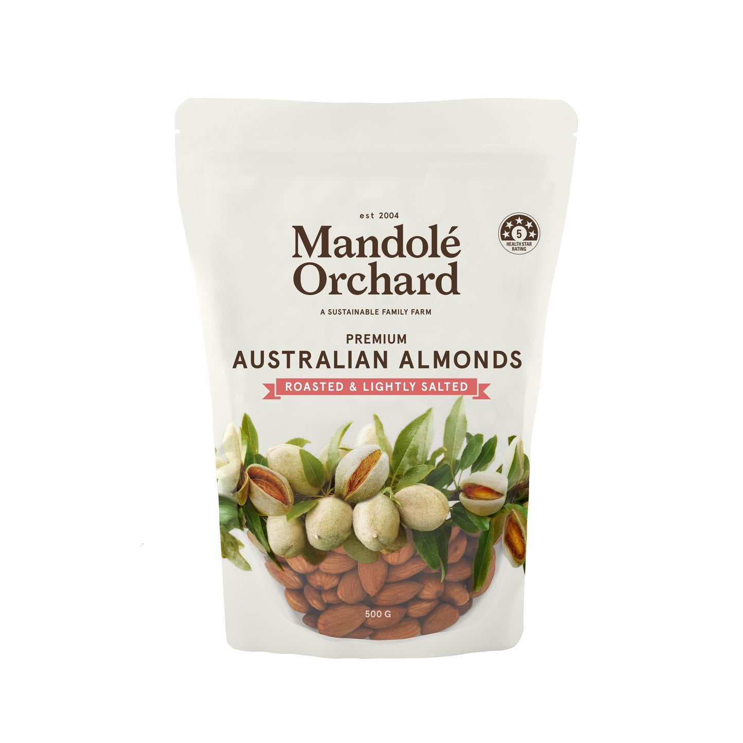 Mandole Orchard Roasted and Lightly Salted Premium Australian Almonds 500g