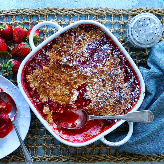 Rhubarb and Strawberry Crumble | Harris Farm Online