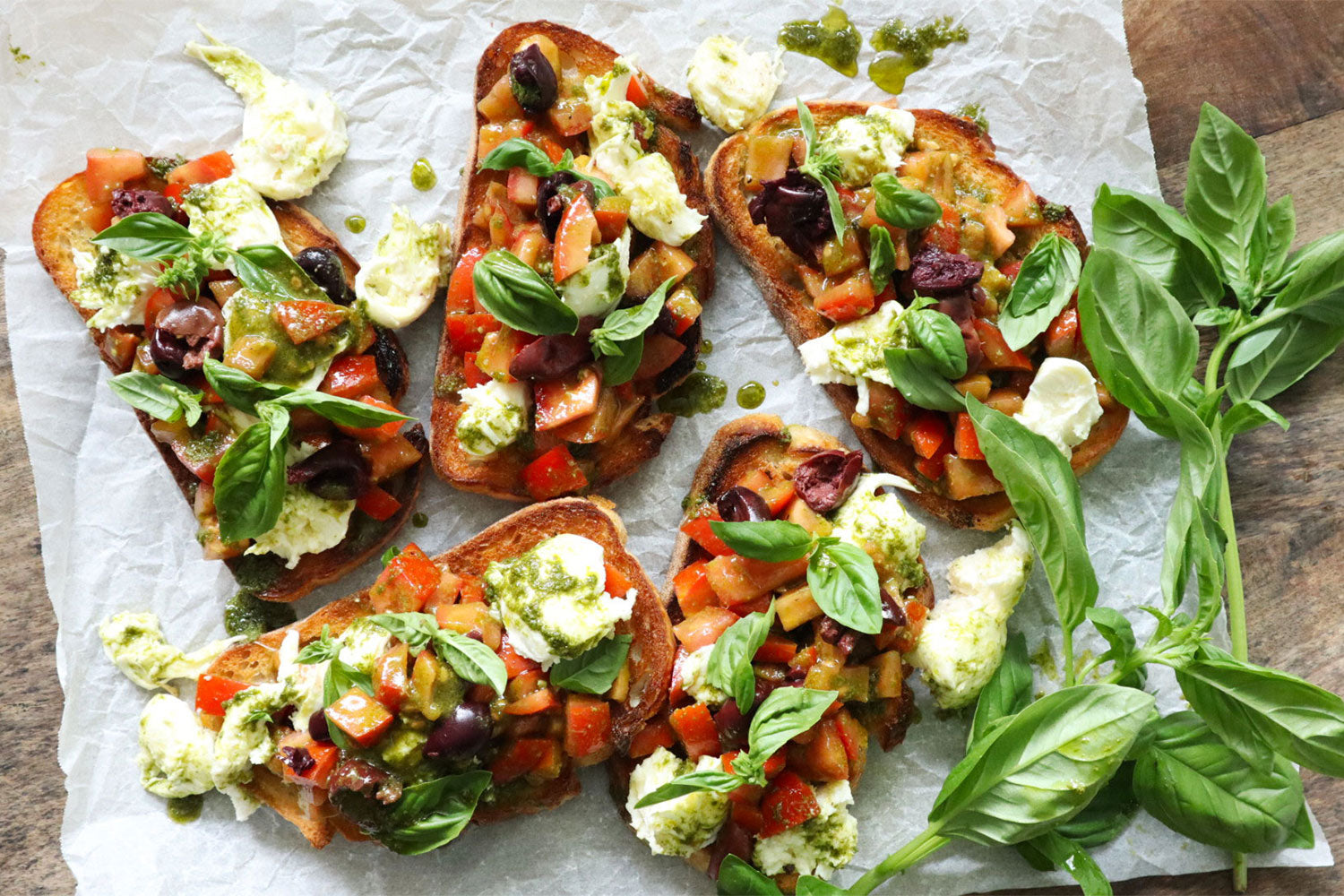 Imperfect Tomatoes and Black Olive Bruschetta | Harris Farm Online