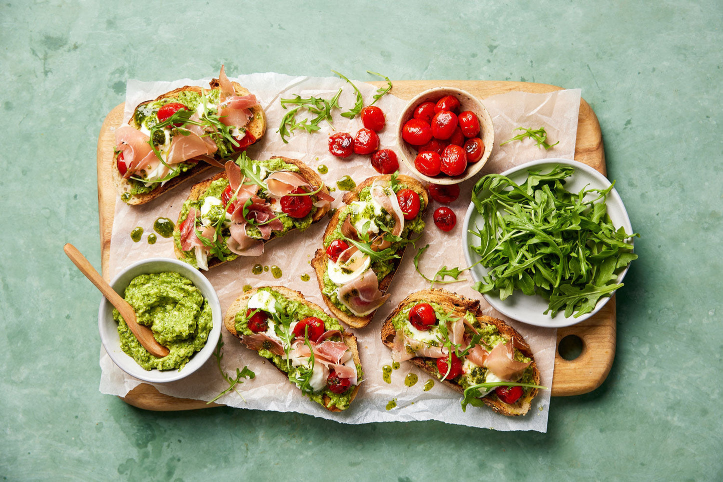 Crostino - with Prosciutto and Avocado Pesto | Harris Farm Online