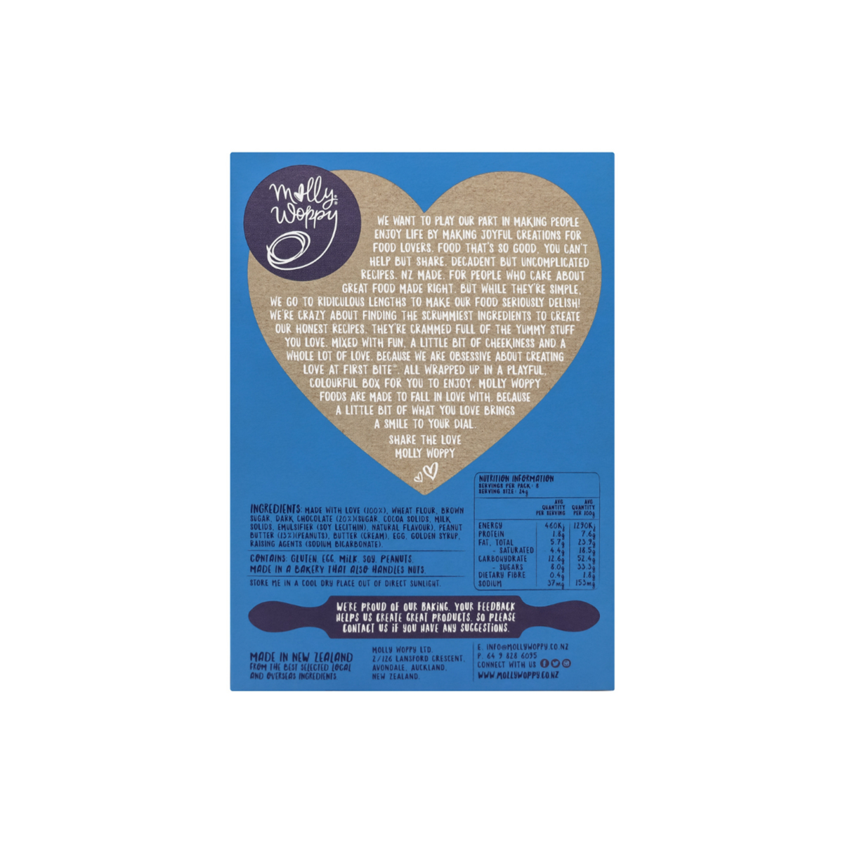 Molly Woppy Artisan Cookies Peanut Butter Choc Chunk 185g