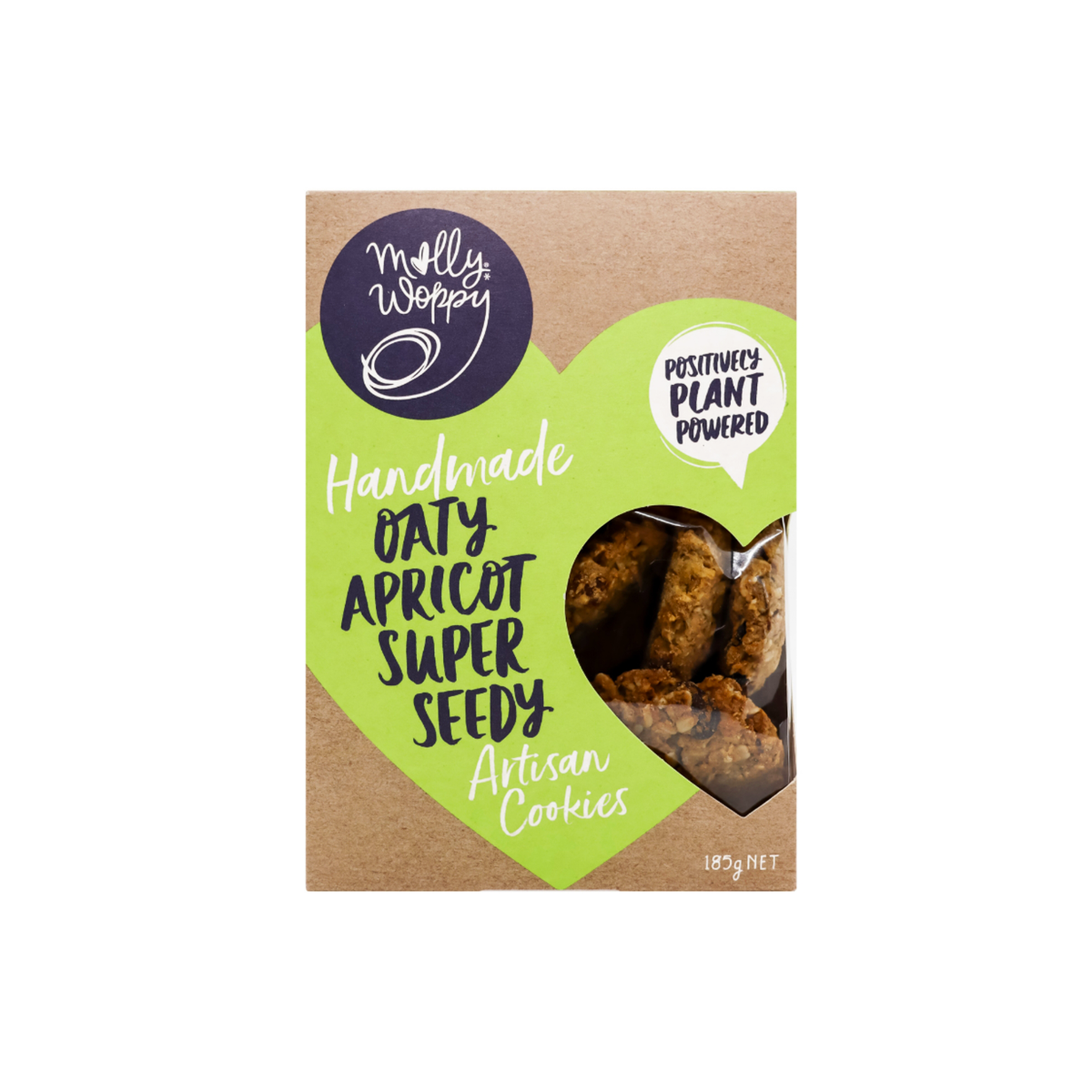 Molly Woppy Artisan Cookies Oaty Apricot Super Seedy Vegan 185g