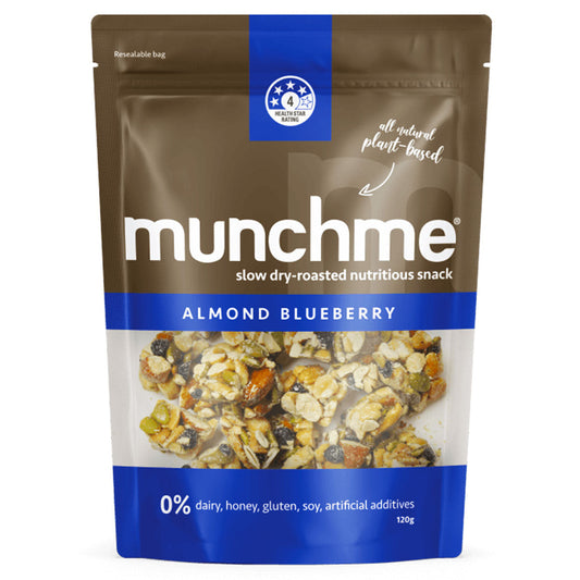 Thinkfood Munch Almond Blueberry 120g | Harris Farm Online