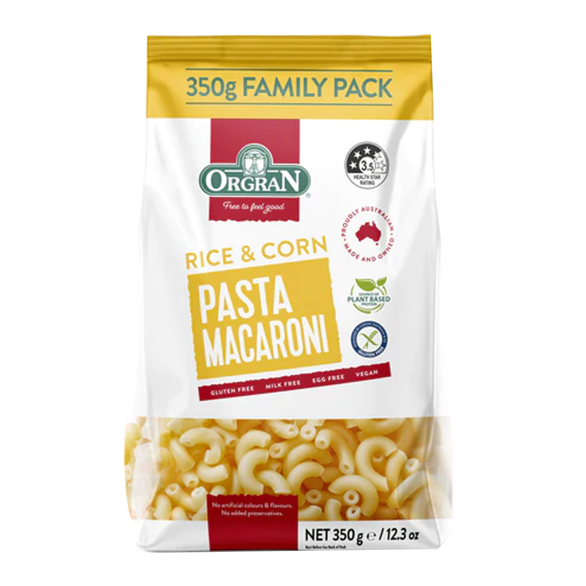 Orgran Gluten Free Rice and Corn Macaroni 350g