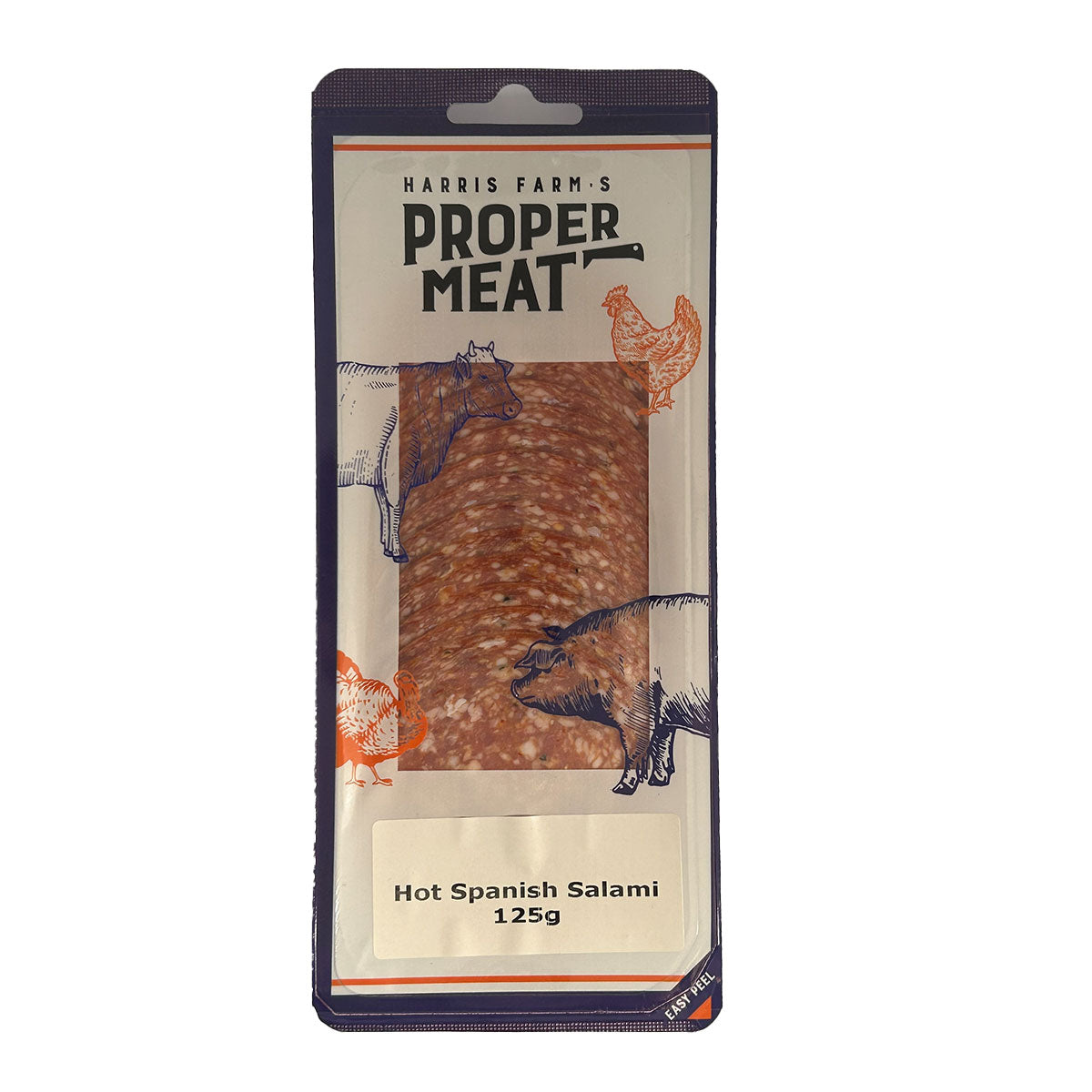 Harris Farms Proper Meat Spanish Hot Salami 125g