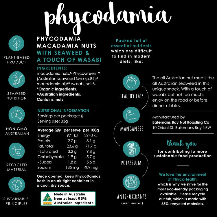 PhycoHealth Phycodamia Macadamia Nuts 200g