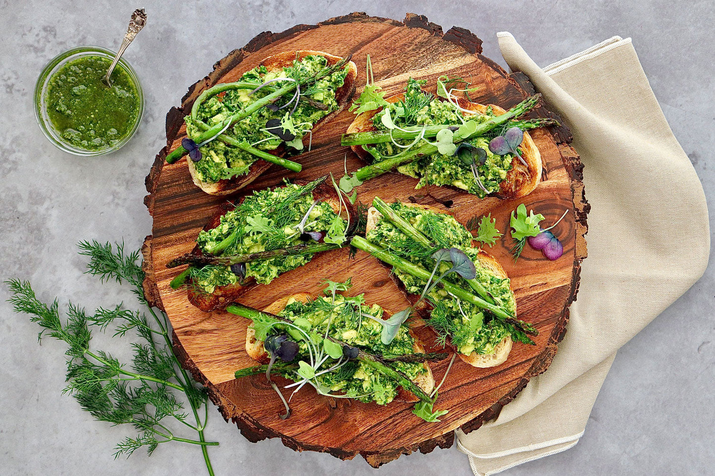 Sourdough Toast - with Salsa Verde Avocado Mash and Asparagus | Harris Farm Online