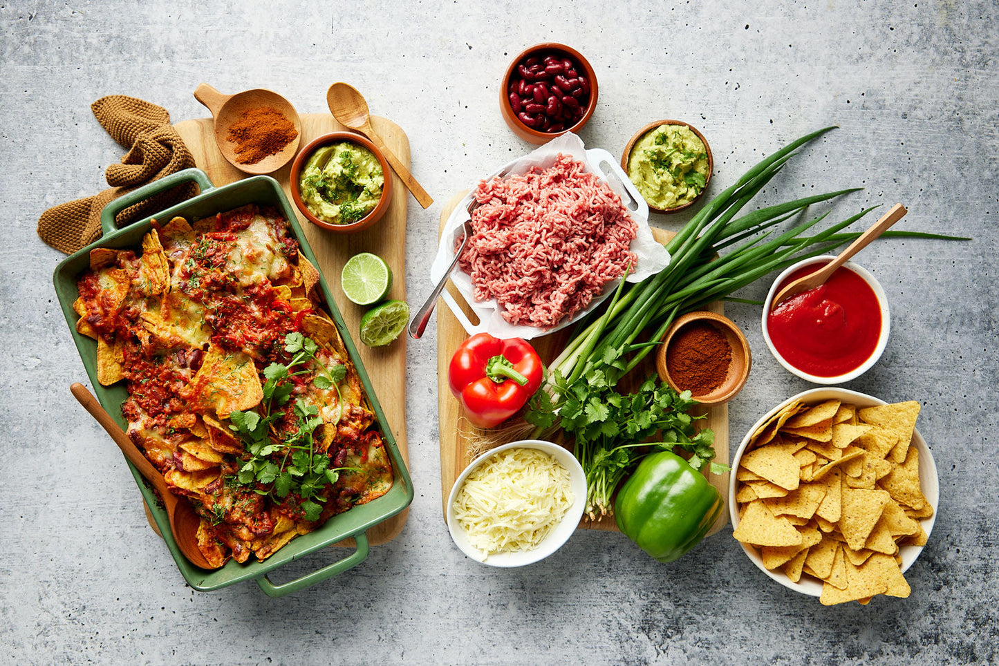 Classic Mexican Beef and Pork Nachos