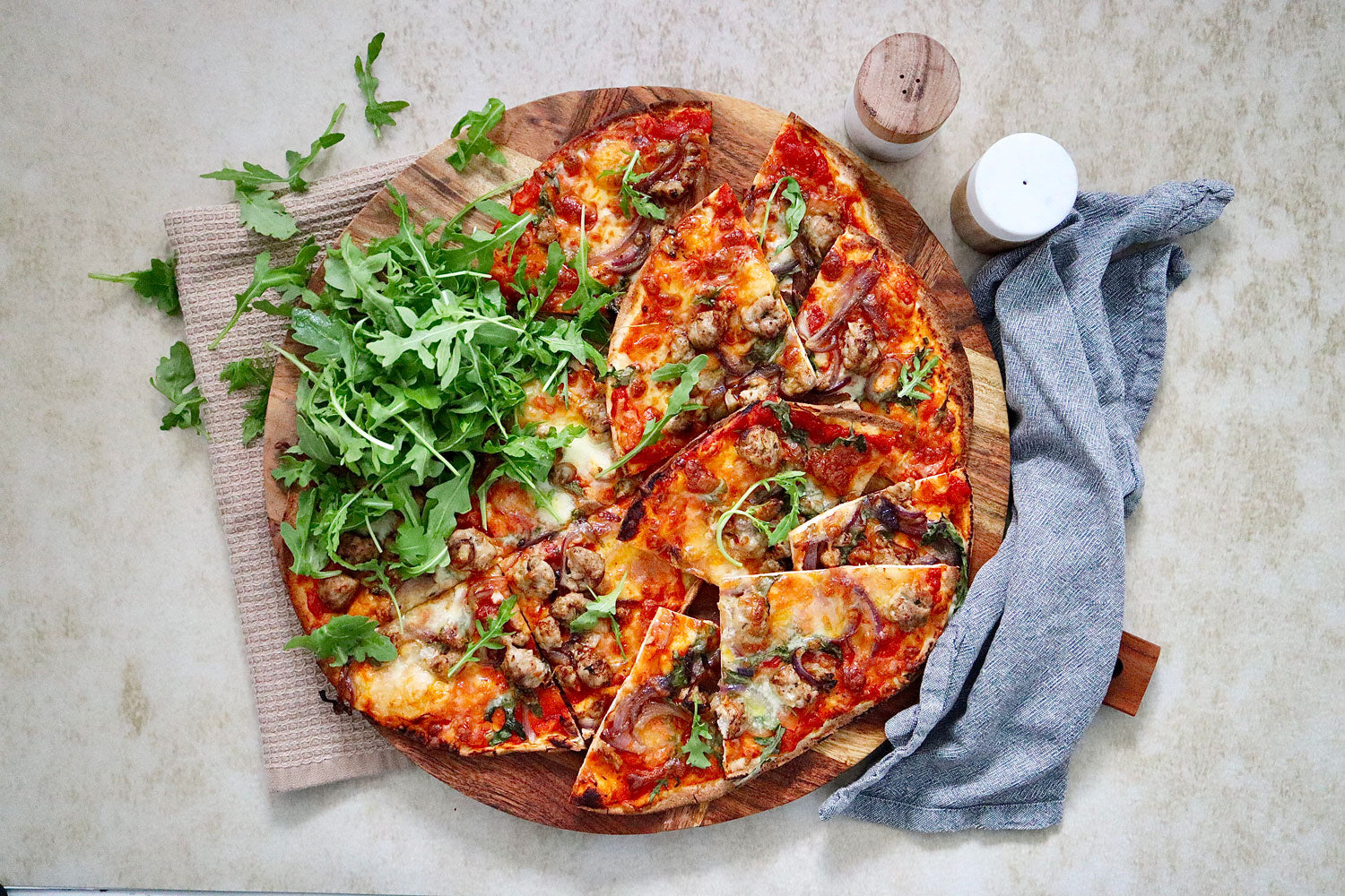 Tuscan Pork Sausage Pizza | Harris Farm Online