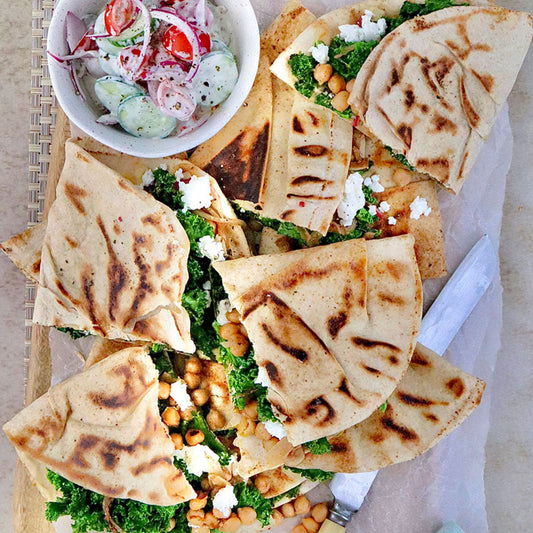 Feta Kale and Chickpea Pockets